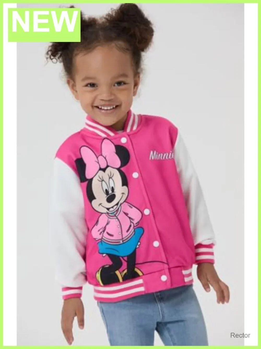 Disney Kids Varsity Bomber Jacket Zip Up Sweatshirt for Toddler to Big Kid
